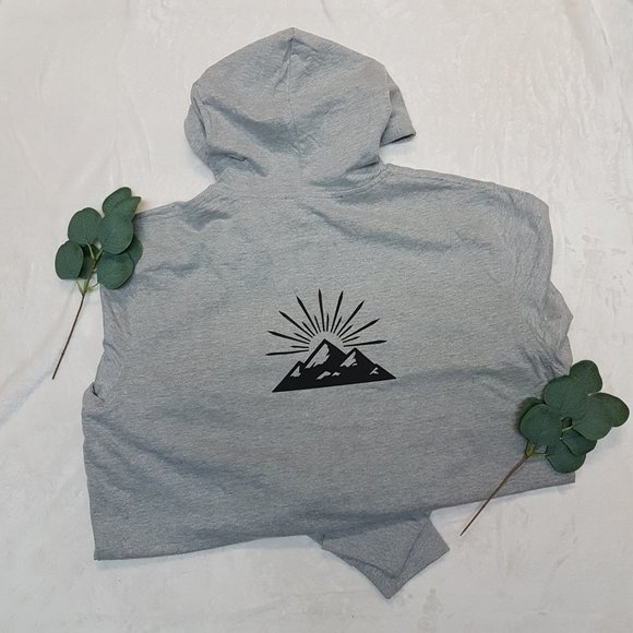 Mountain Sunset Print Hoodie - Picture 1 of 7